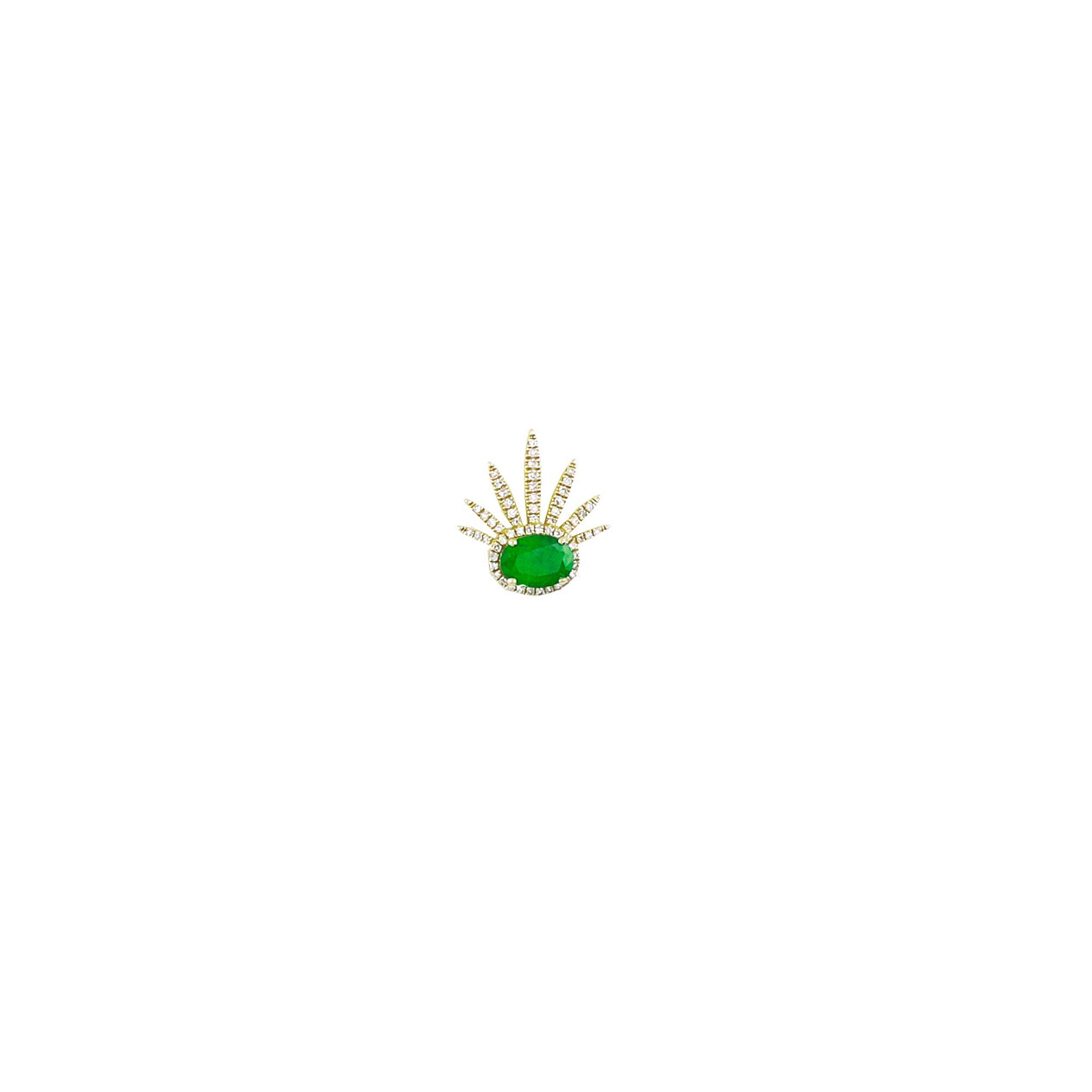 Emerald and Diamond Mykonos Earring
