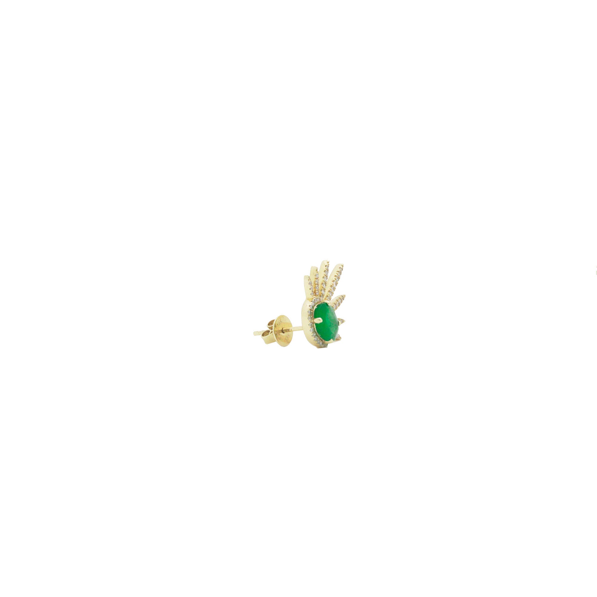 Mykonos Smaragd- und Diamantohrring
