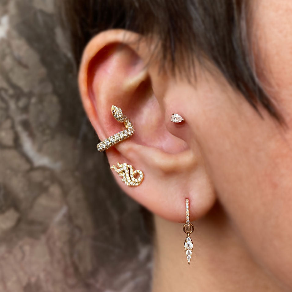Delight and Sharp Rose Gold Earring