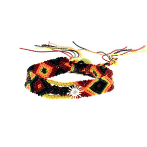 Bracelet Bahia Soleil 1 Diamant Argent Orange