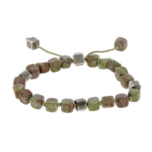 Bracelet Cube Bead African Turquoise