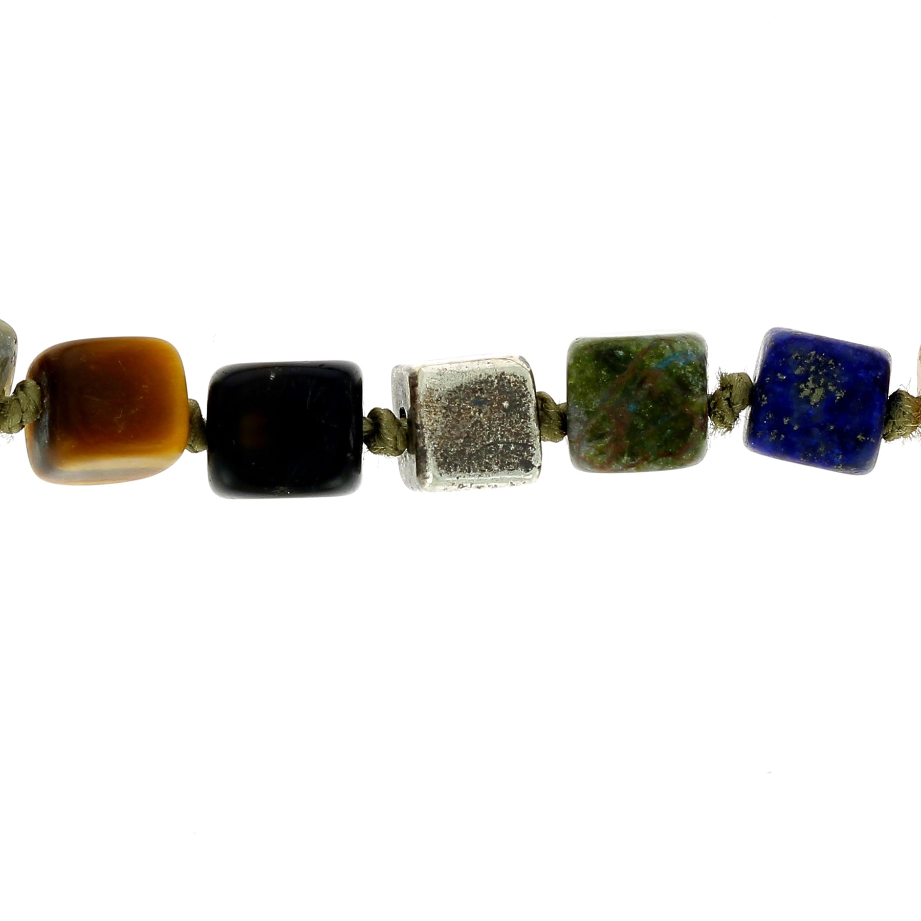 Bracelet Cube Bead Mix Gemstones