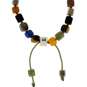 Bracelet Cube Bead Mix Gemstones