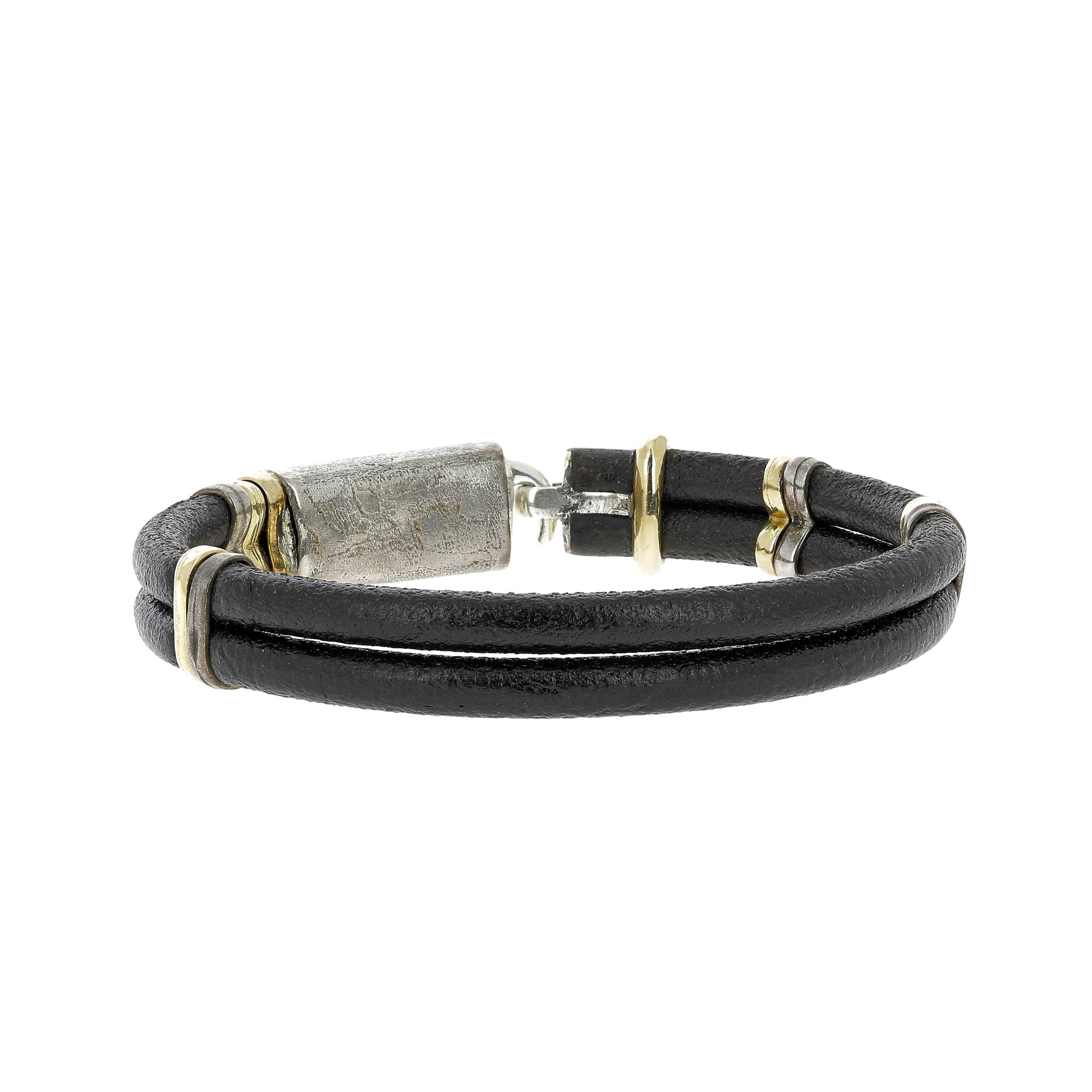 Misani 5mm Leather with Gold & Silver Bracelet