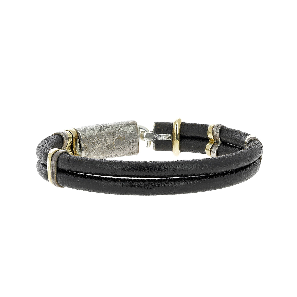 Misani 5mm Leather with Gold & Silver Armband