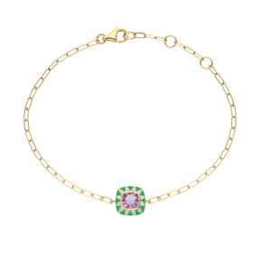 Bracelet Stella Améthyste Violette et Diamants