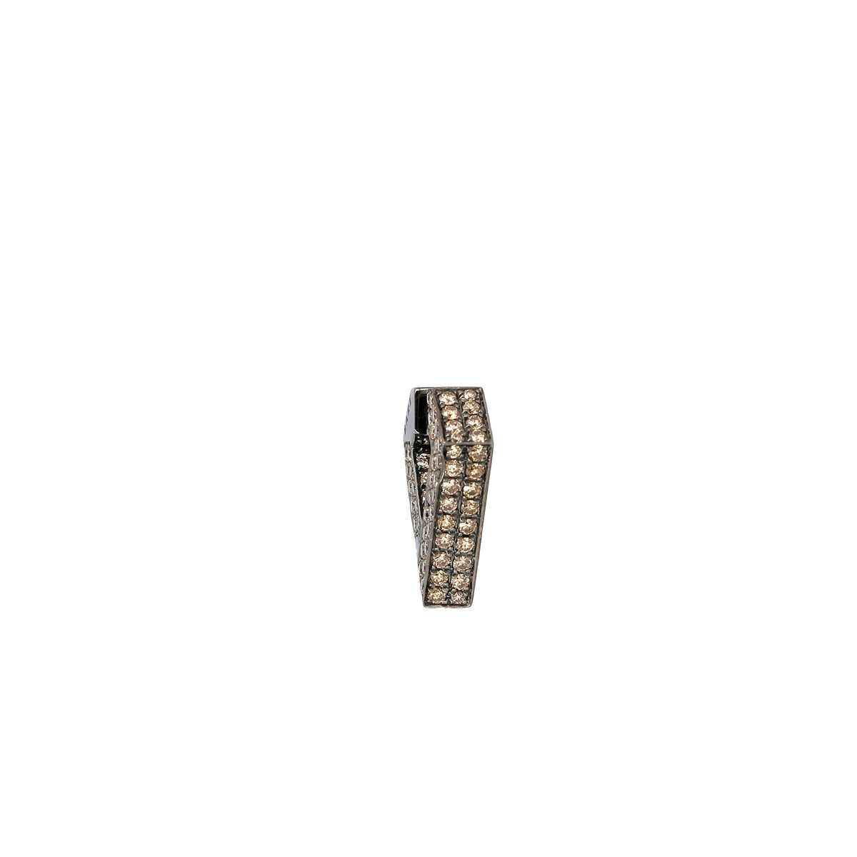 Brute Braune Diamanten und Schwarzgold Ohrring