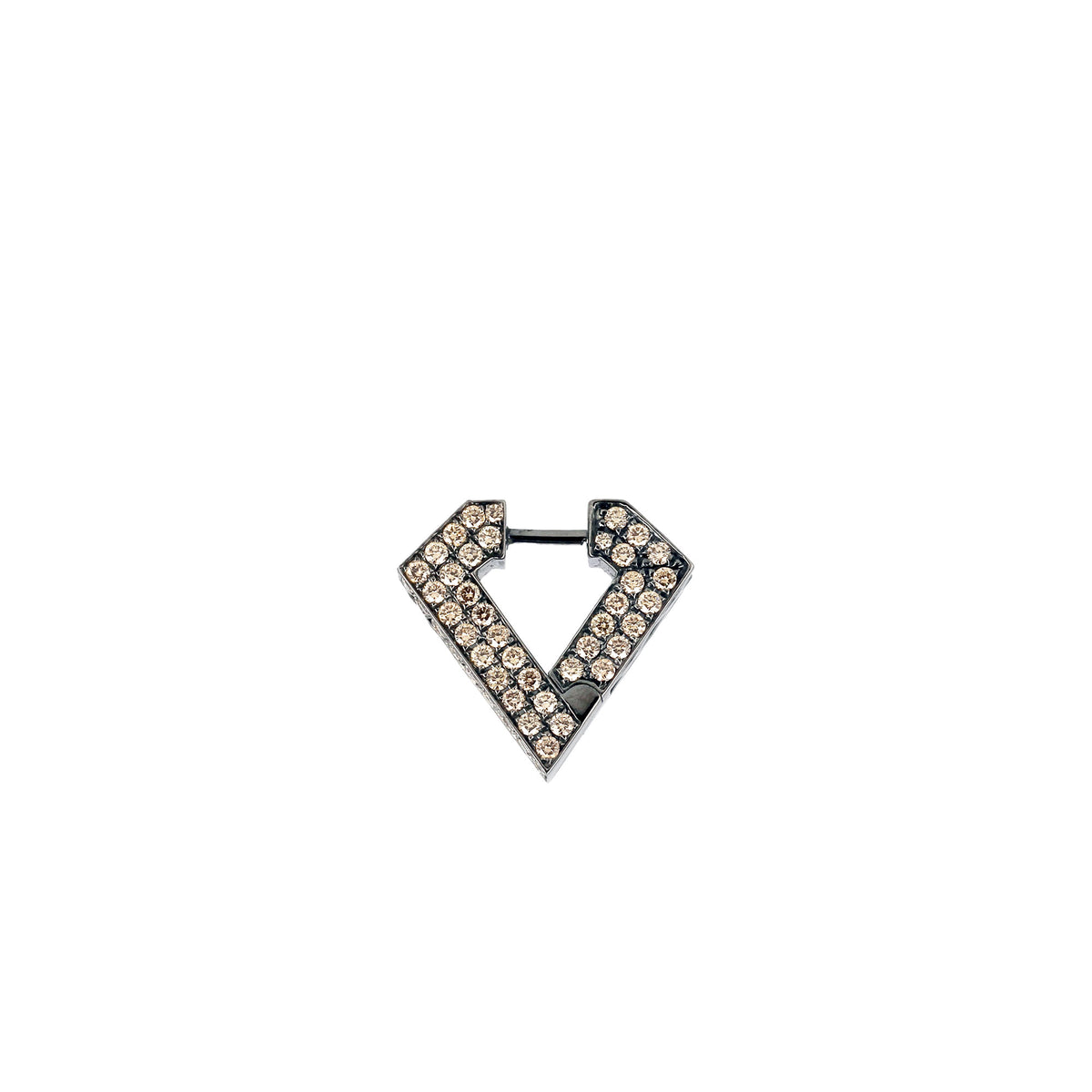 Brute Braune Diamanten und Schwarzgold Ohrring