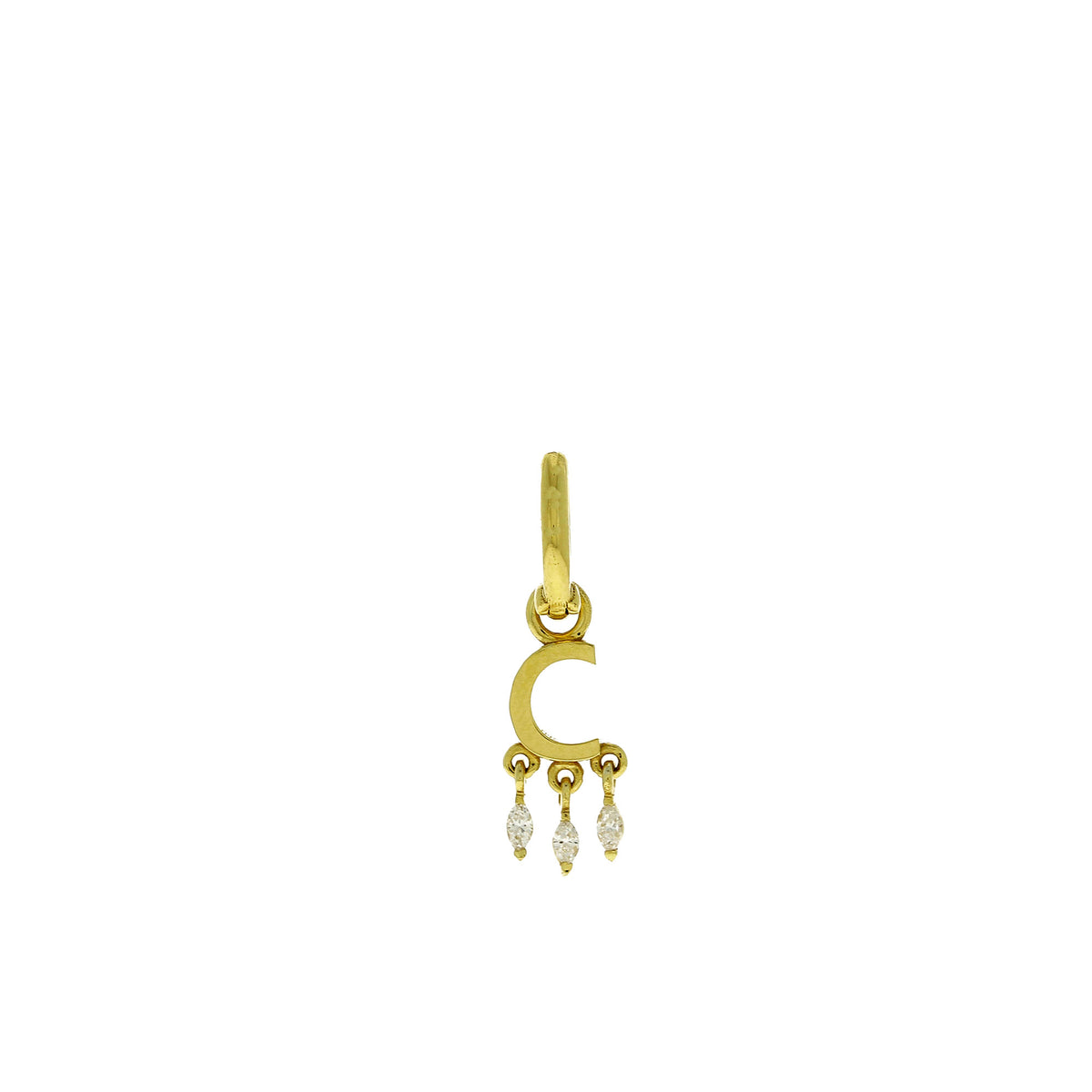 Boucle d'oreille C Marquise Initial
