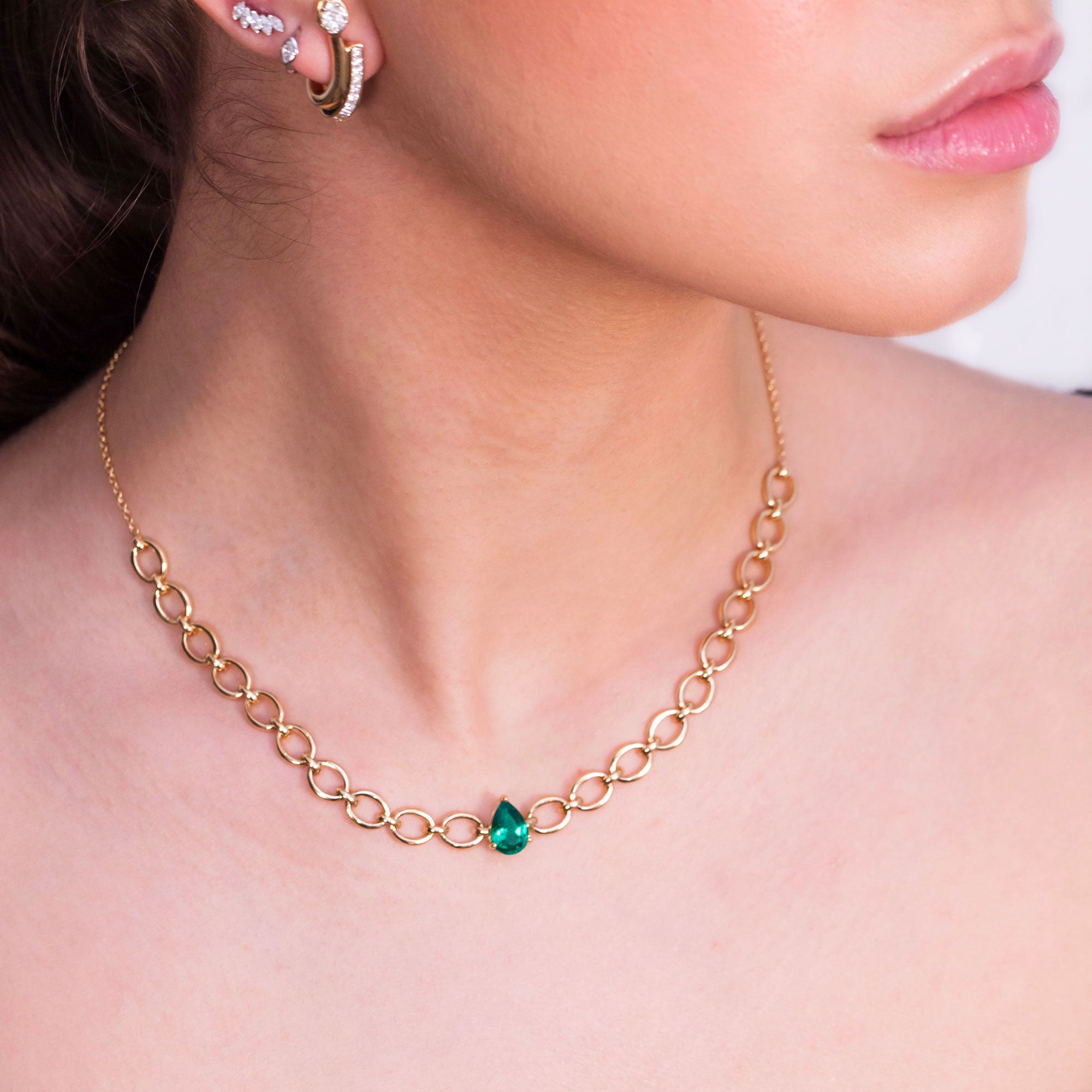 Catena klassische Smaragd-Halskette