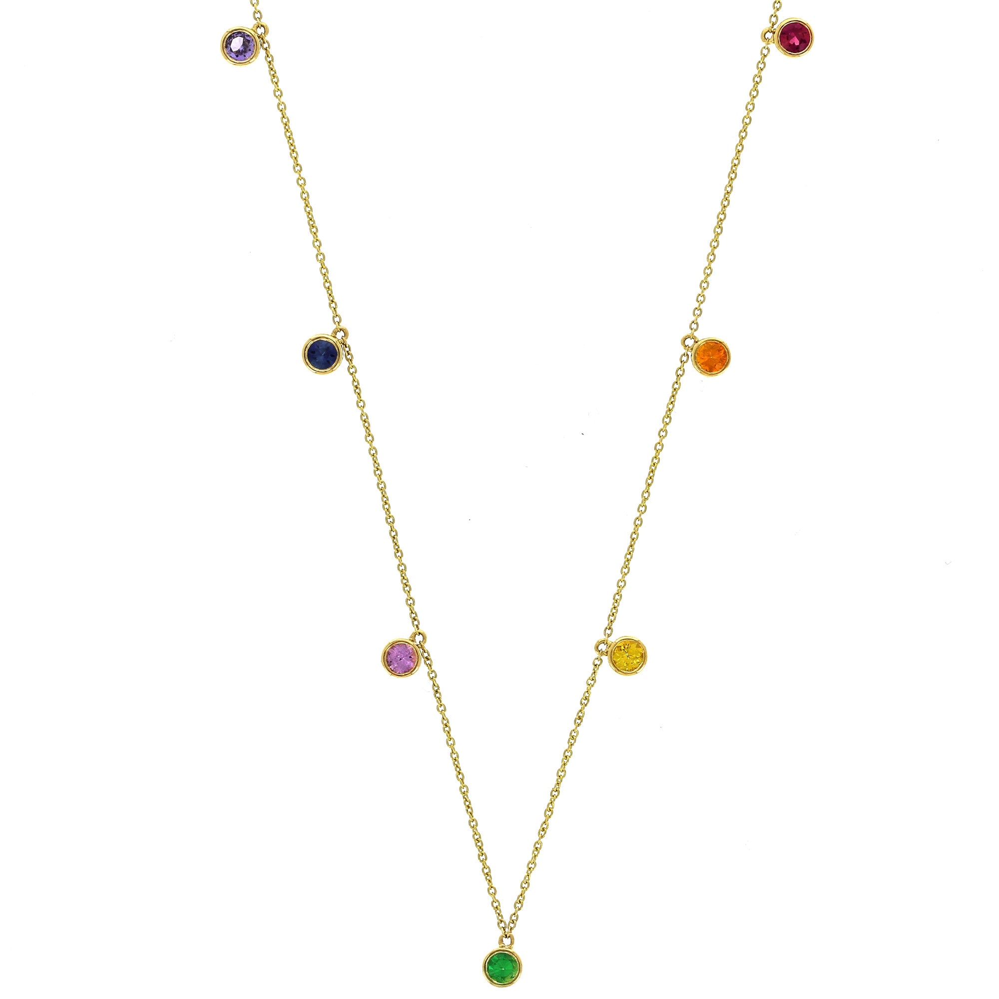 Gelbgoldene Regenbogen-Sternbild-Halskette