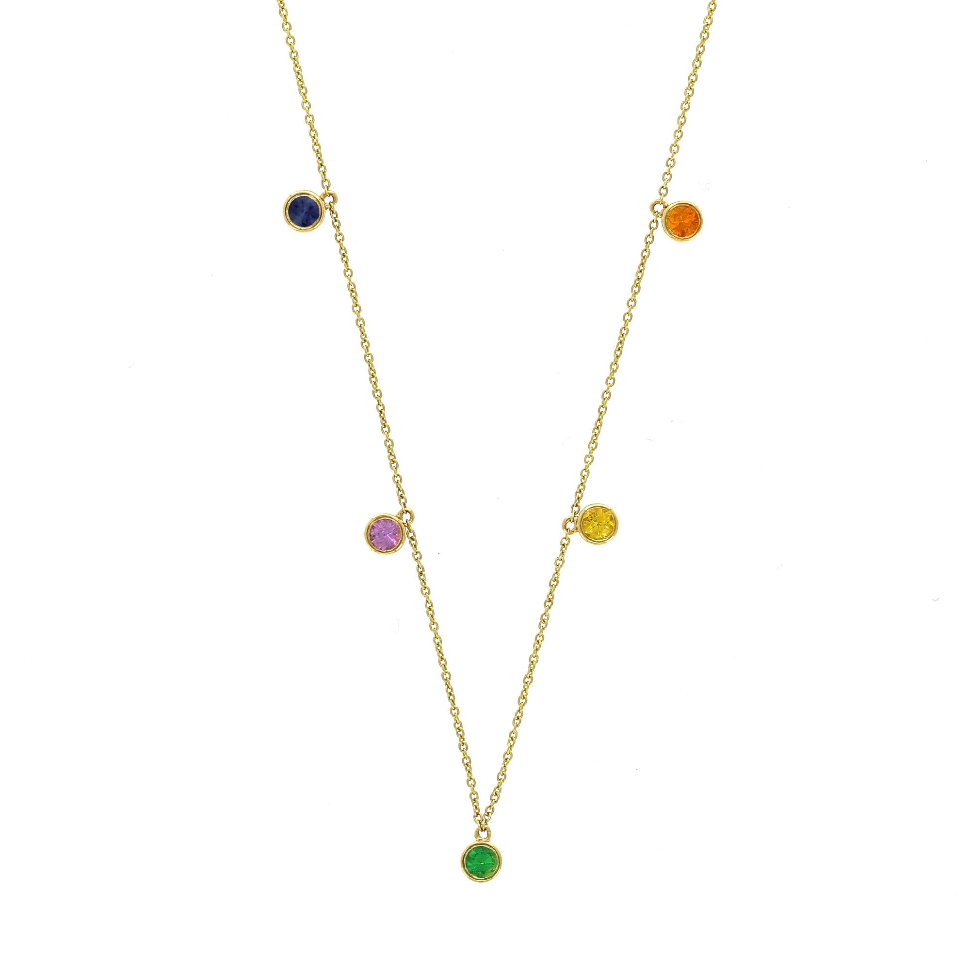 Gelbgoldene Regenbogen-Sternbild-Halskette