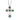 White Gold and Emerald Cross Necklace