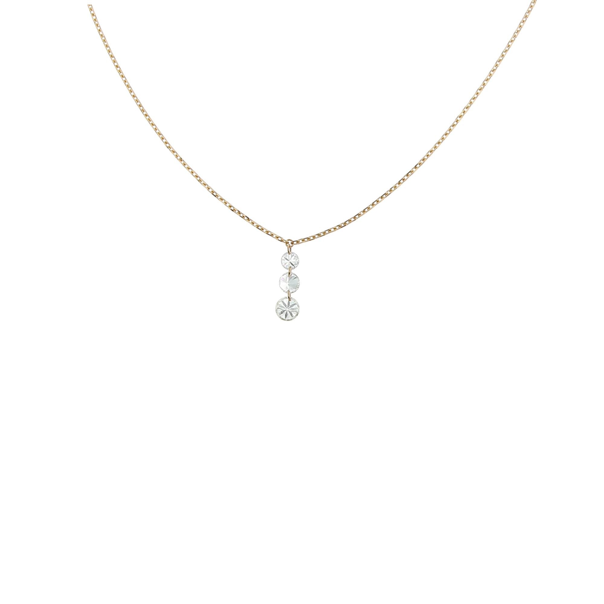 Halskette mit Farbverlauf aus Roségold mit Diamanten