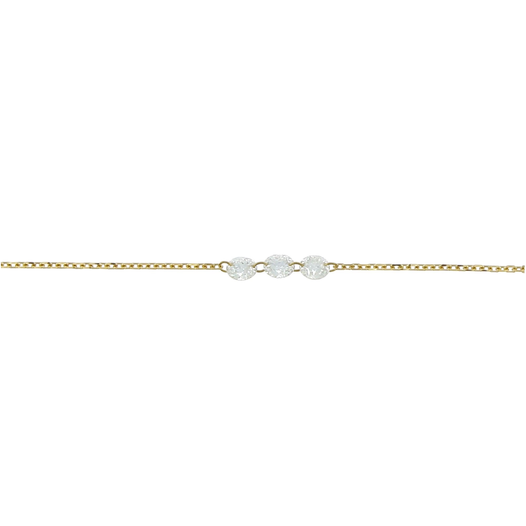3.5mm Yellow Gold Diamond Encrusted Necklace 