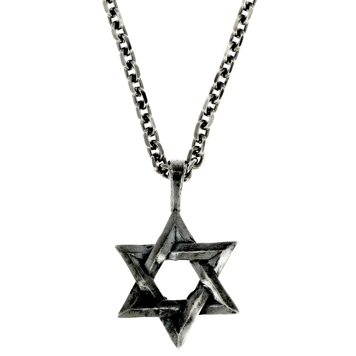 Large Silver Star Necklace