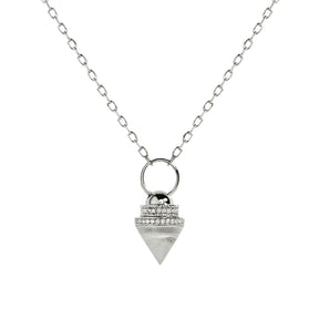 Lifeway Pendulum Kristall und Diamanten Halskette