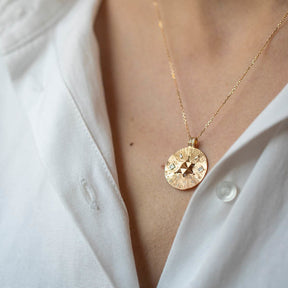 Collier Médaille Merkaba Diamants