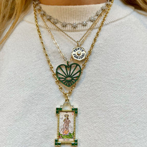 Collier Saint Tropez Or Rose et Tsavorites
