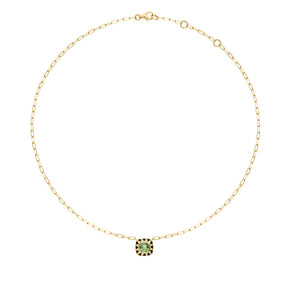 Collier Stella Saphir Vert et Diamants