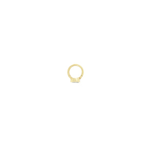 Créole 6.5mm Or Jaune Coeur Emeraude