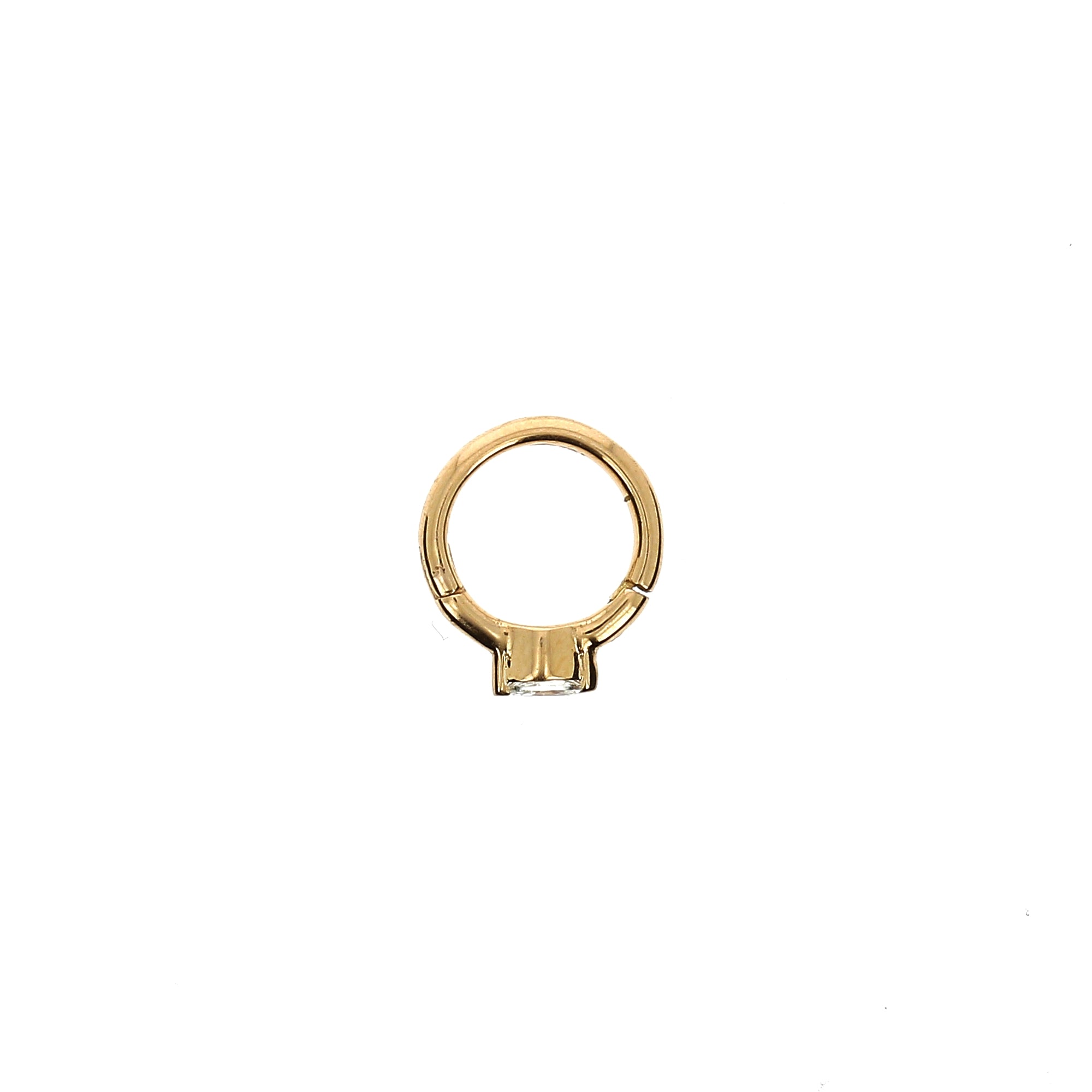 6.5mm Rose Gold Marquise 2.8x1.5mm Hoop