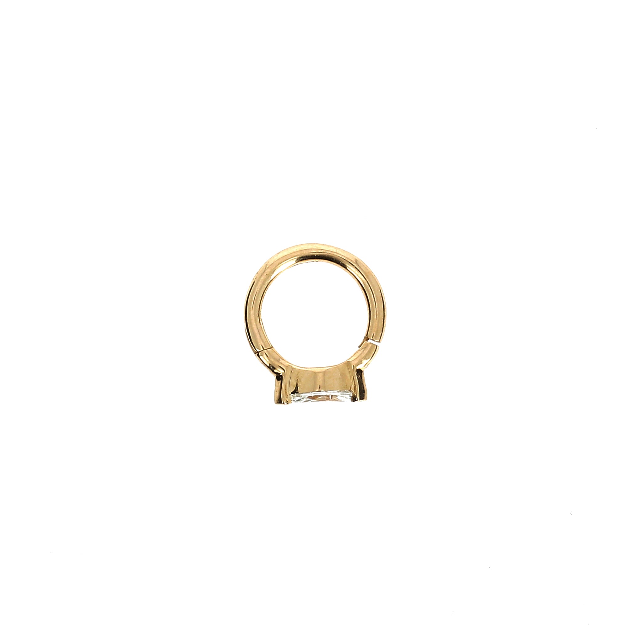 6.5mm Rose Gold Marquise 4.5x2mm Hoop