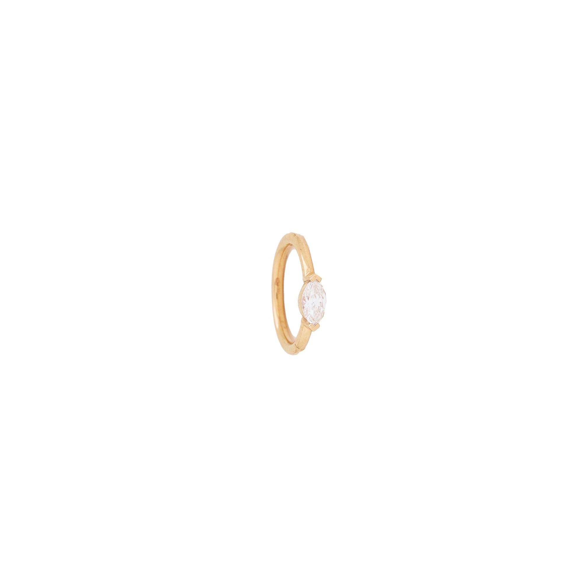 9.5mm Marquise 4.5x2mm Rose Gold Diamonds Hoop