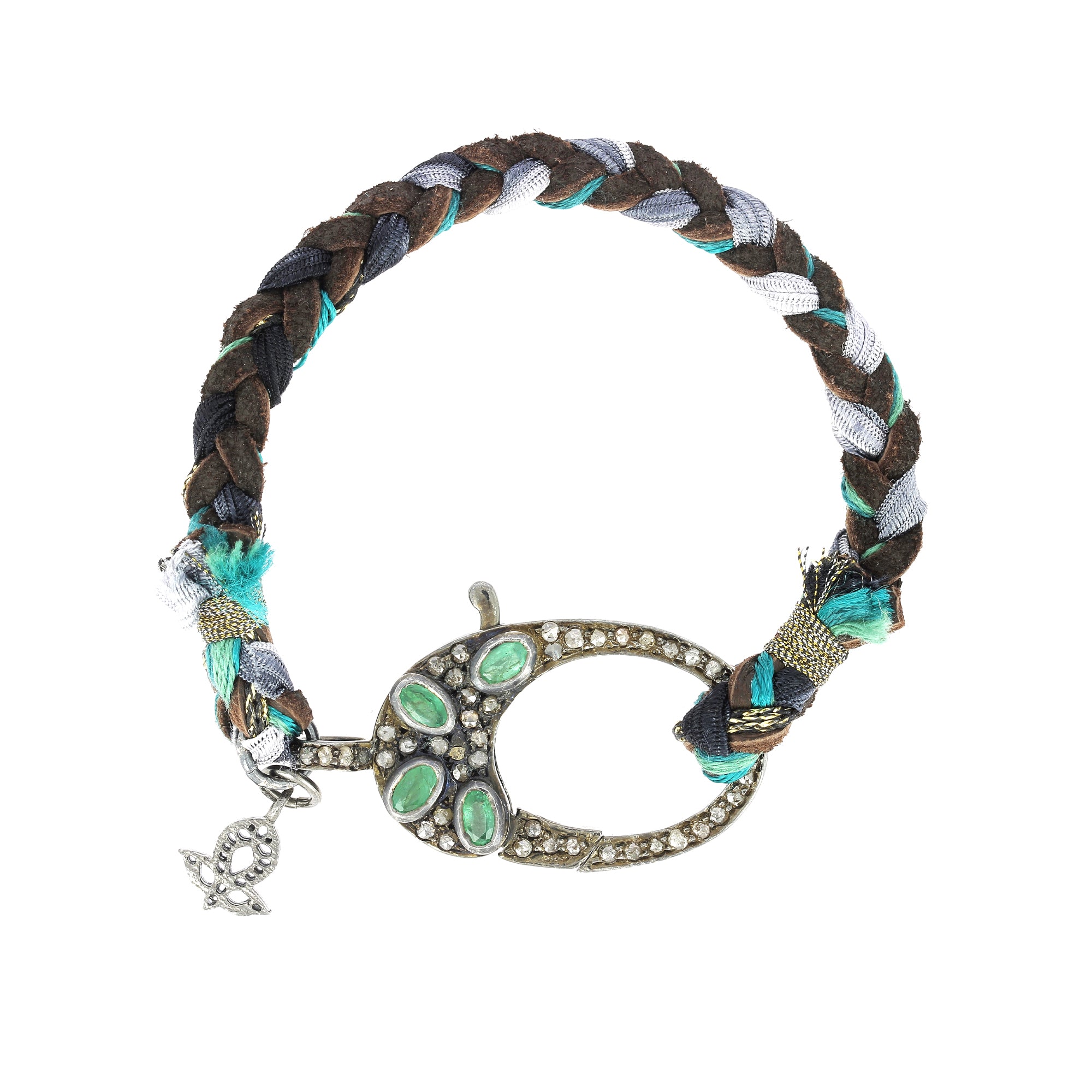 Diamond and Emerald Silk Bracelet