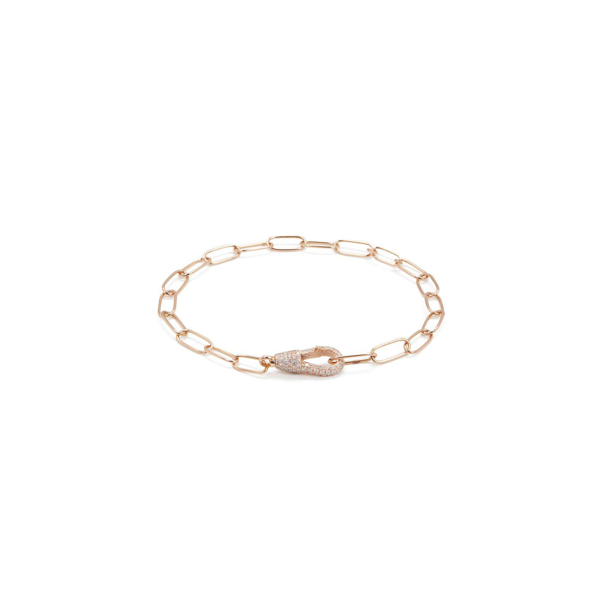 Bracelet Or Rose Diamond Hook