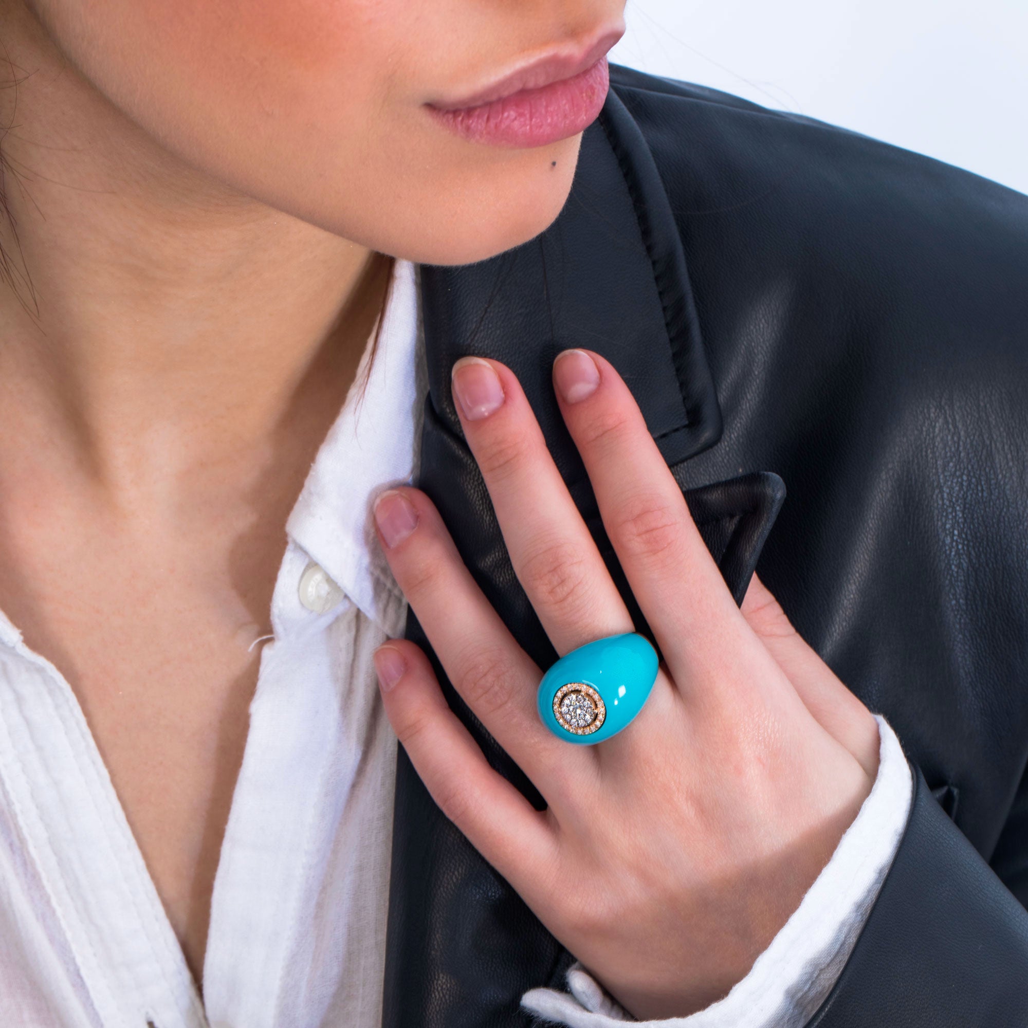 Bague Dome Turquoise