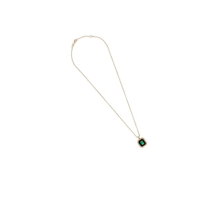 Collier Fizzy Black Classic avec Emeraude
