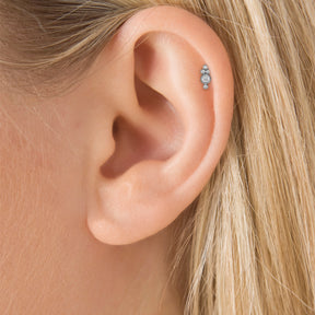 Stud Four Diamond Trinity Weißgold