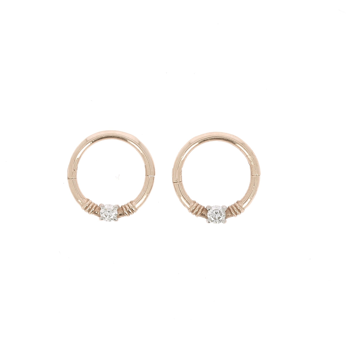 Roségold 1 Diamant Creole