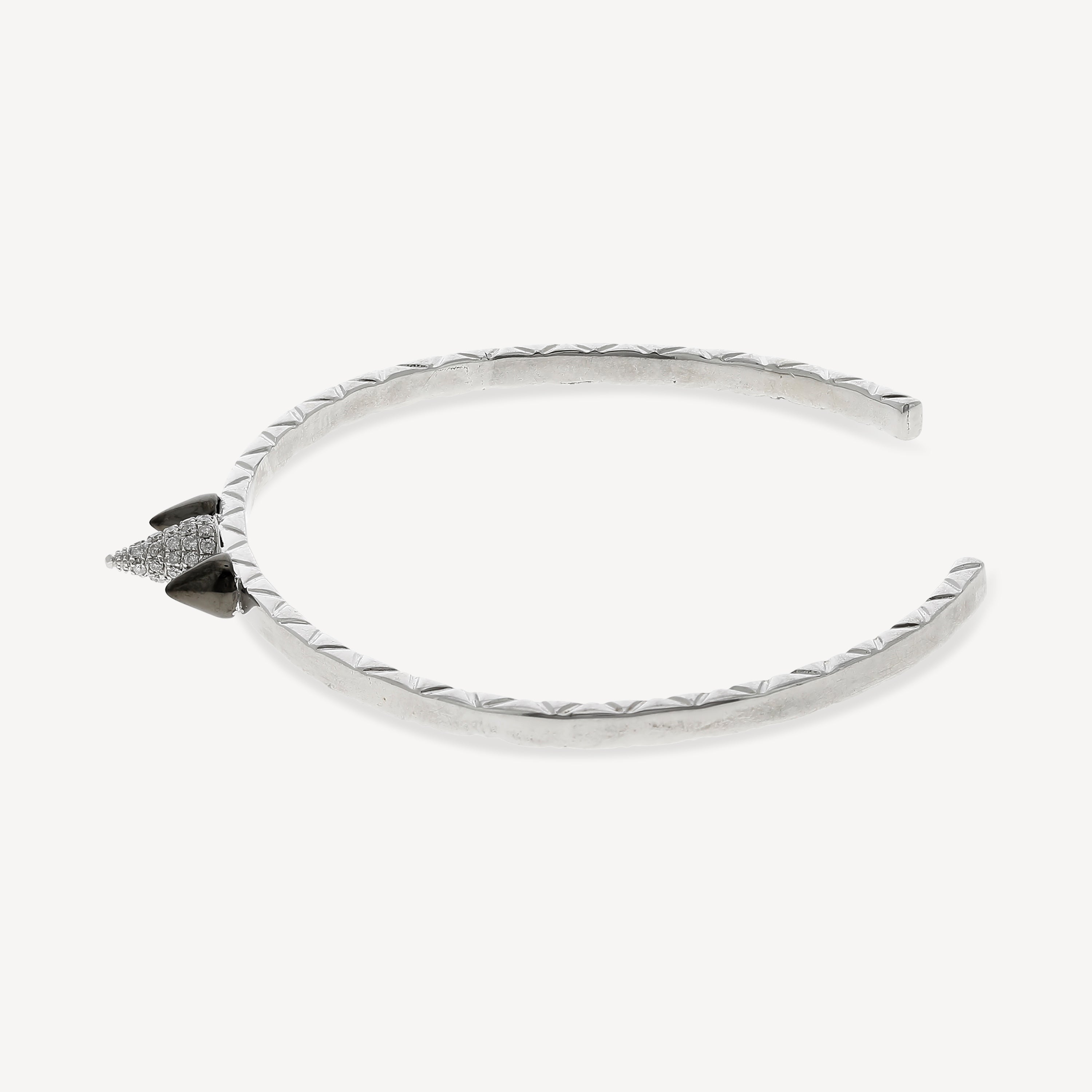 Spike-Silber-Diamant-Armband