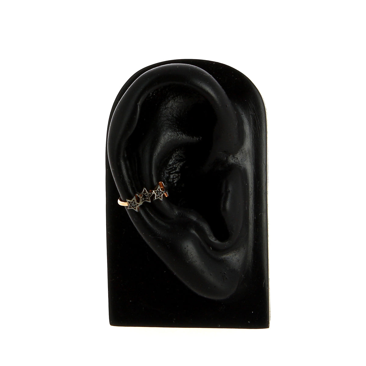 4 Sterne Schwarze Diamanten Earcuff