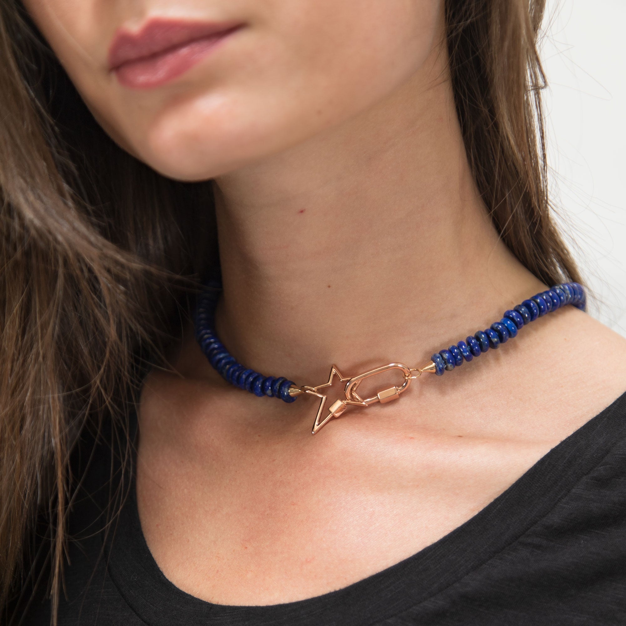 Lapis Necklace Yellow Gold Clasp