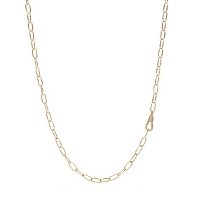 Chaîne Or Rose Large Diamond Hook