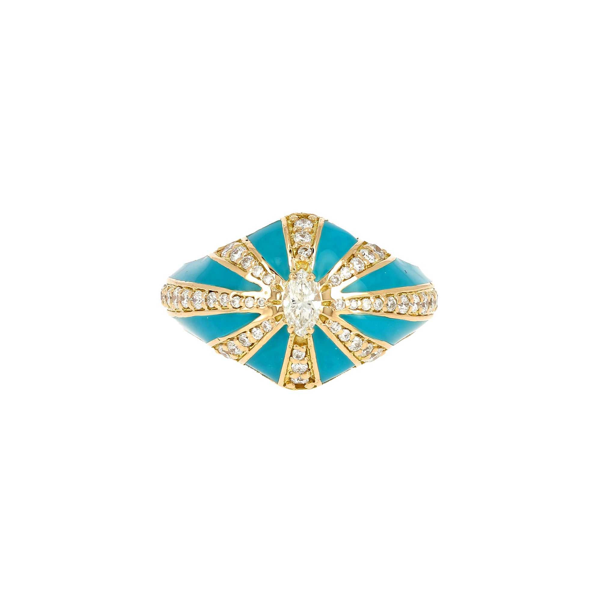 Bague Lila Email Turquoise