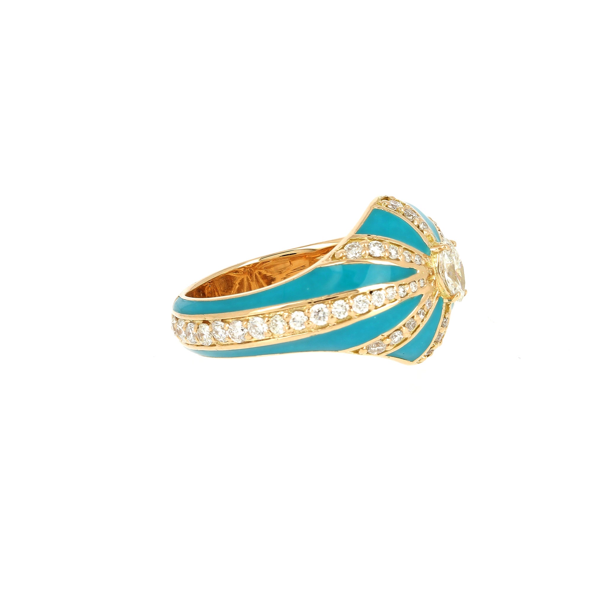 Bague Lila Email Turquoise