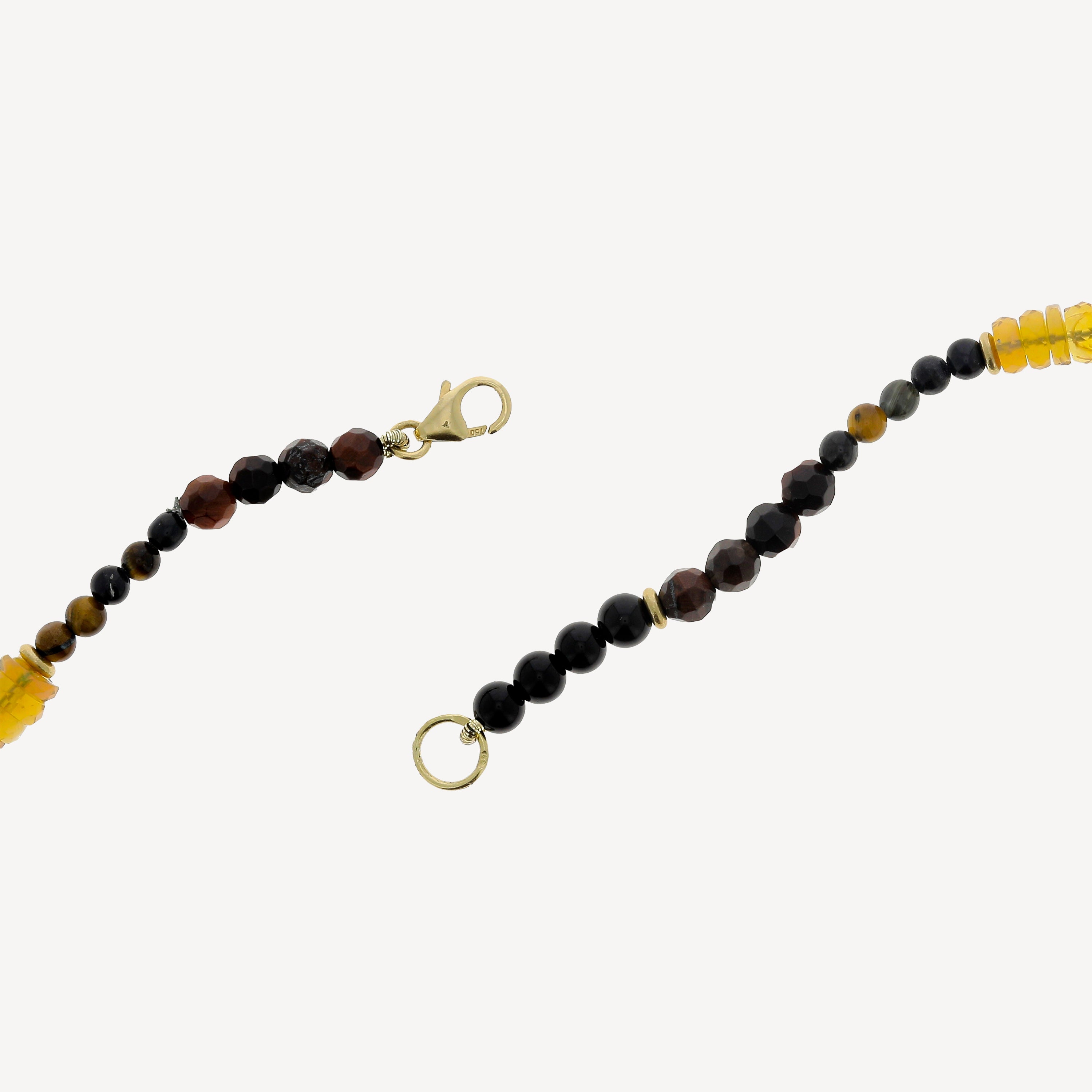 Tiger's Eye Mantra Necklace