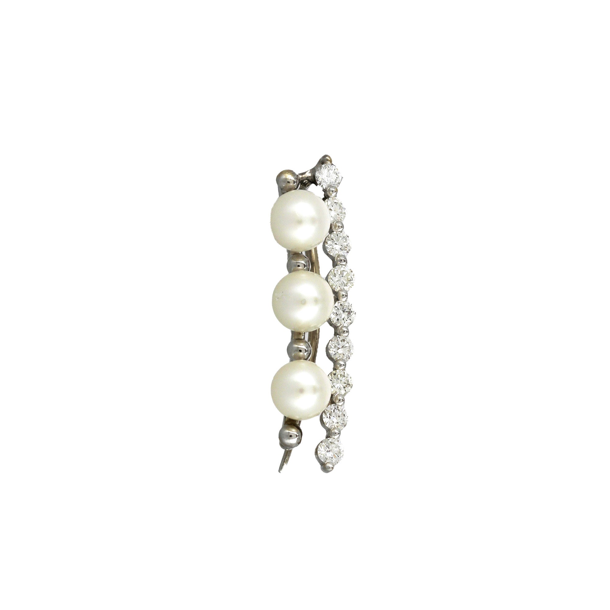 Earcuff Masai White Diamonds and Pearls