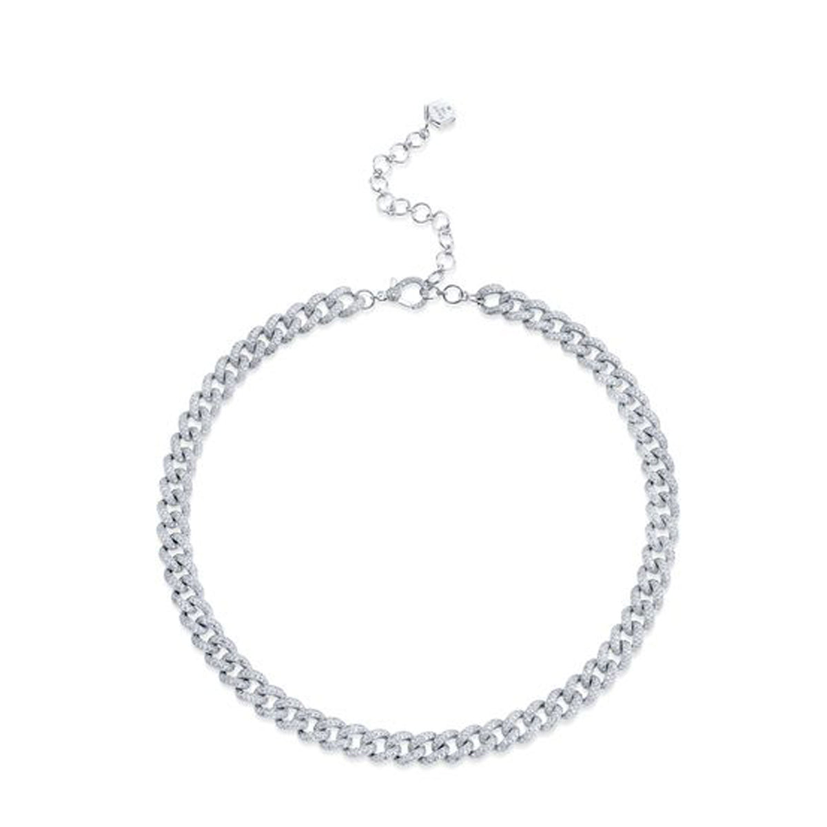 Medium Full Pave Link Necklace