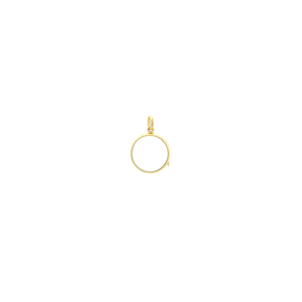 Medium Round Gold Locket Anhänger