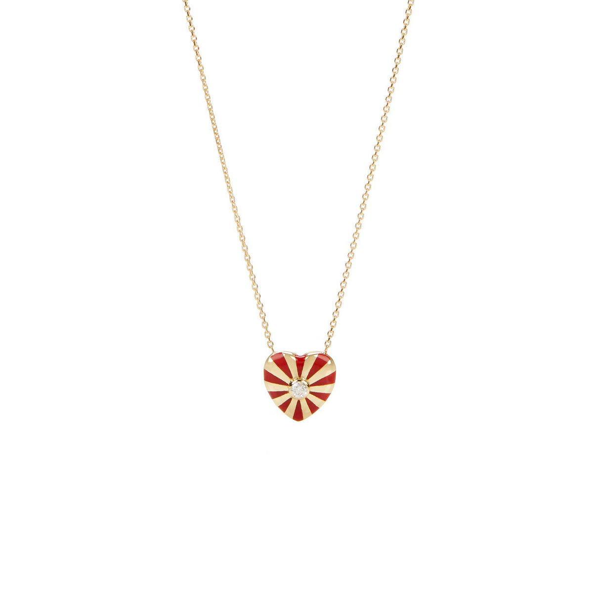 Collier Mini Mila Coeur Email Rouge