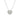 Mini-Mila-Herz-Halskette, weiße Emaille, Weißgold