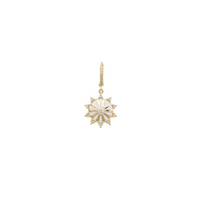 Boucle d'oreille Mini Mila Sun Email Blanc