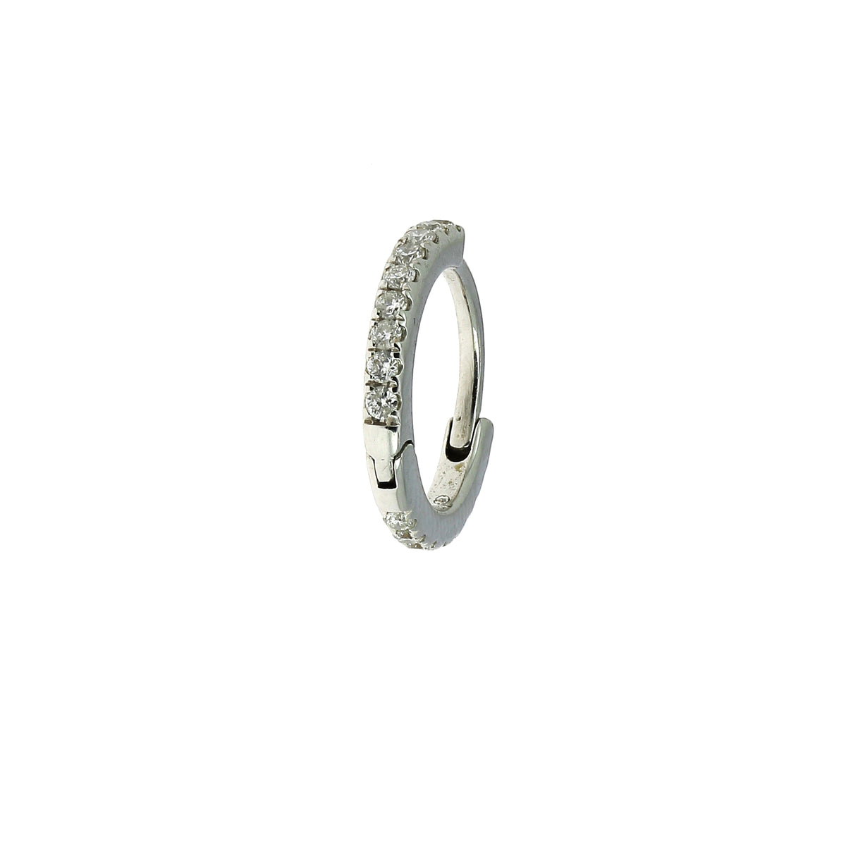 Creole 8mm Full Pavé Weißgold