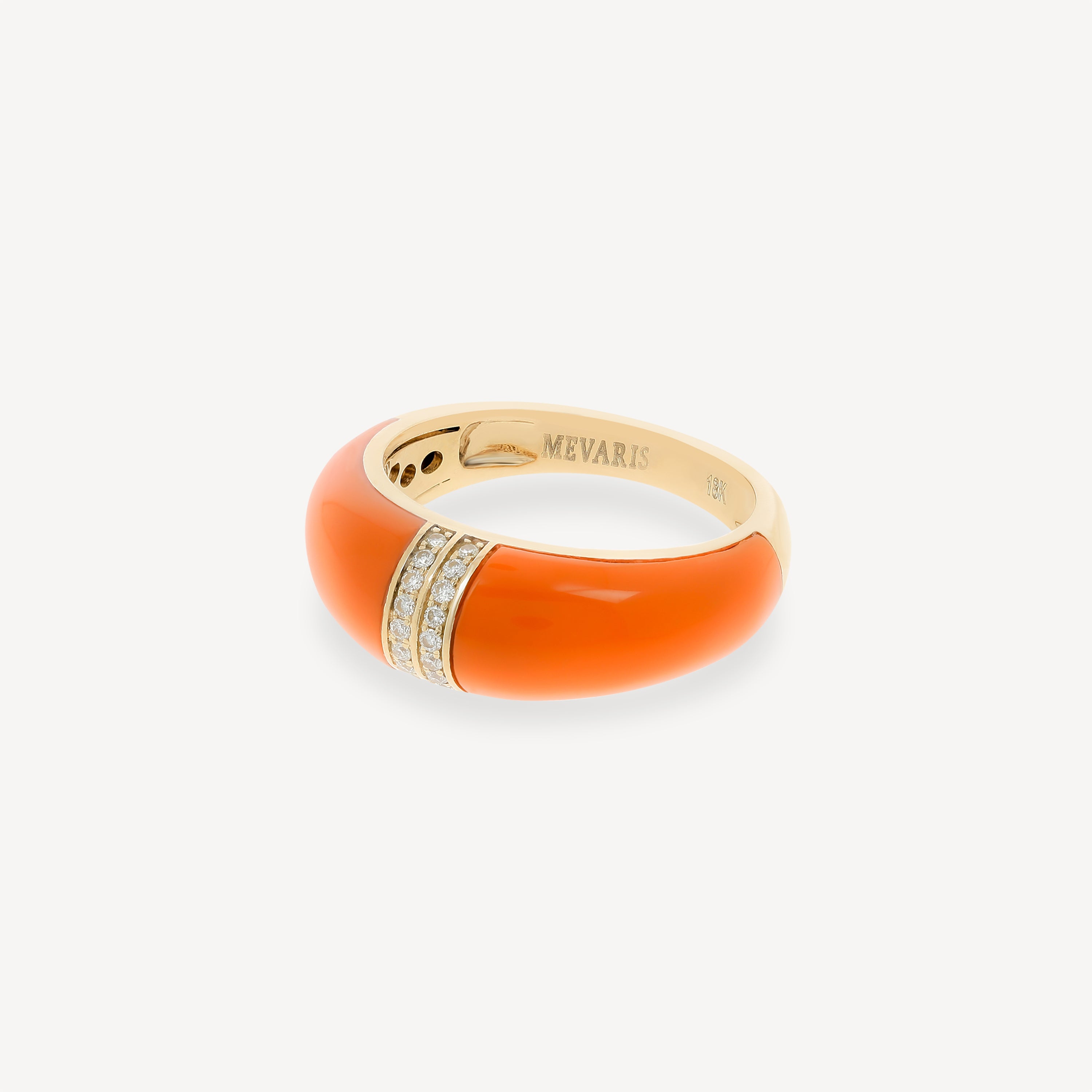 Moderner orangefarbener Ring