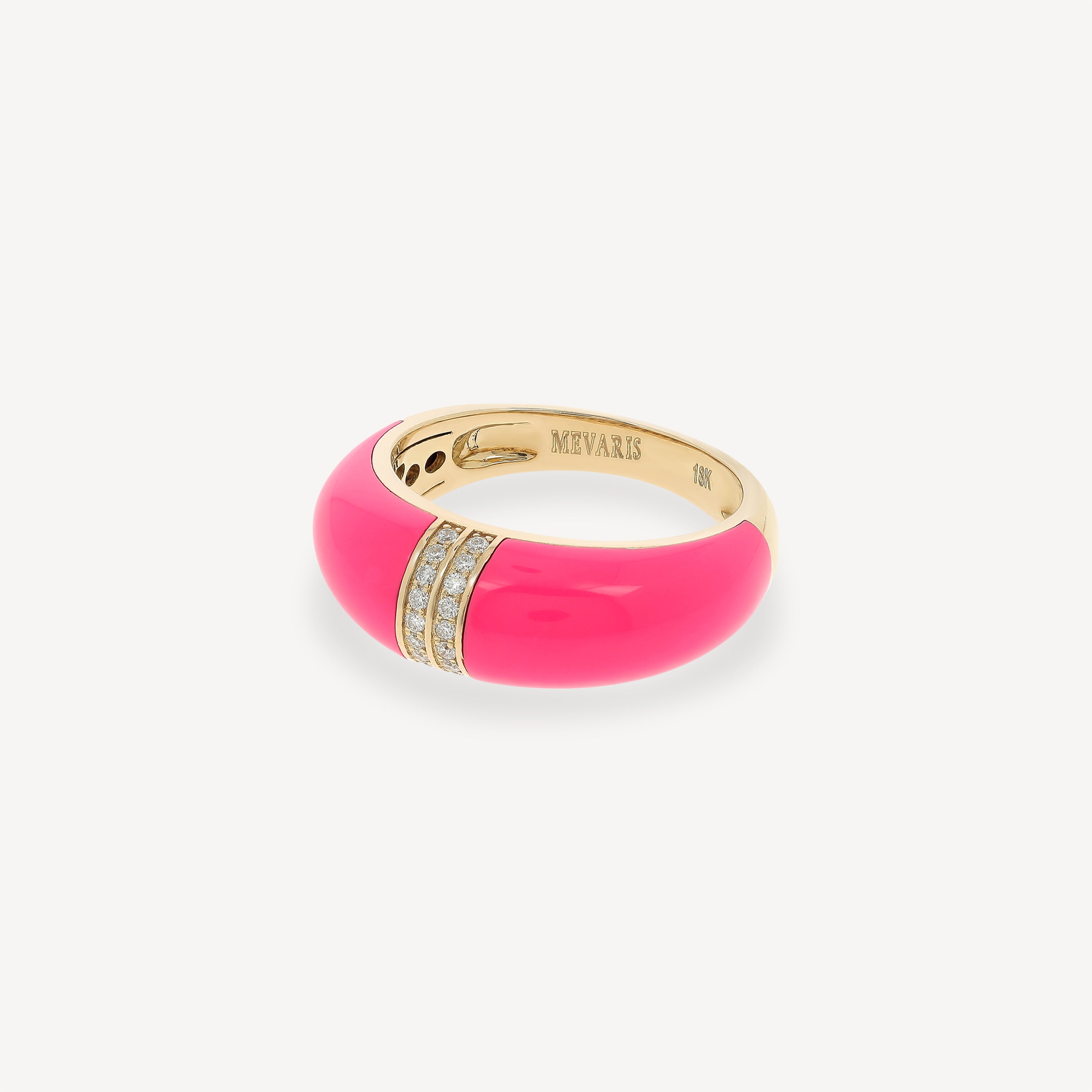 Moderner rosa Ring